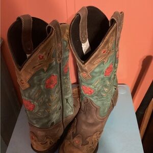 Laredo Women's Heeled Boots - Brown and Green